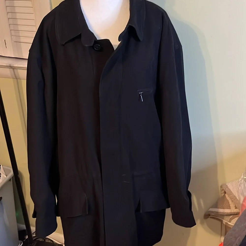 Sanyo Weather Wear Carol Cohen fully lined heavy microsuede button down coat